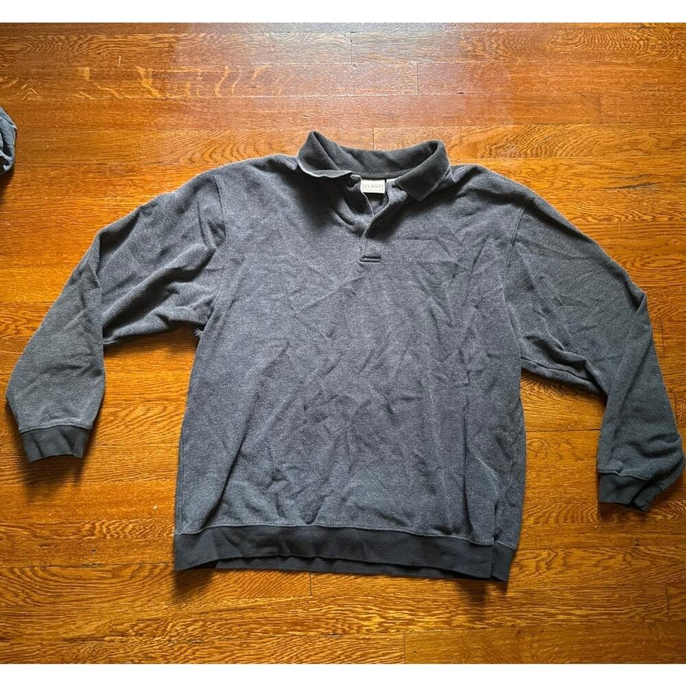 Vintage LL Bean Men's Gray Fleece Pullover